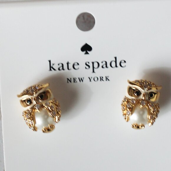 Kate Spade Outlet / Hoot Owl Studs / Earrings - NEW NWT / Sold out! - Picture 1 of 6